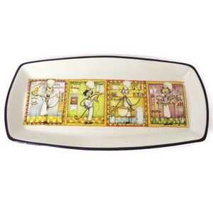 Cat Chef Serving Platter Ceramic Made In Italy TSHG2677